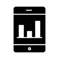 Phone diagram icon in flat vector