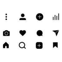 Flat Social icons and notifications set vector