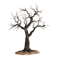 Burnt Tree Isolated on Transparent Background Ideal for Seasonal Banners, Winter Posts, and Natural Element Drawings png