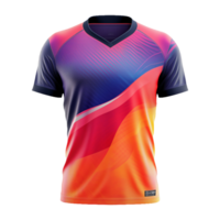 Modern Sports Jersey Mockup with Abstract Design Isolated on Transparent Background Great for Banners, Posts, Team Uniforms, and Graphic Apparel png