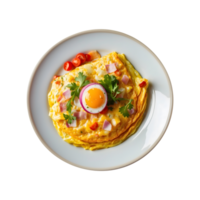 Egg Omelet WithTomatoes - A Culinary Delight Isolated on Transparent Background png
