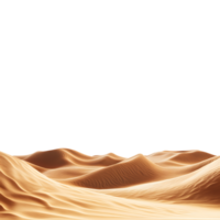 Vast Desert Landscape with Sand Dunes Isolated on a Transparent Background for Elegant Banner and Cover Use png