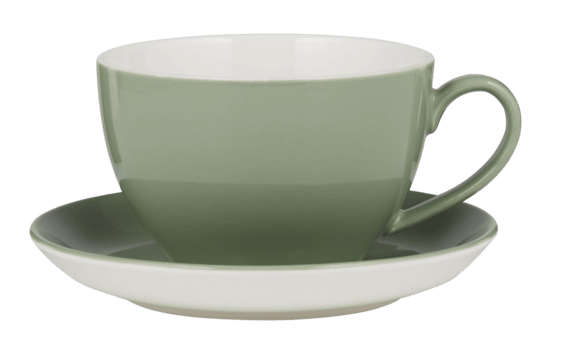 café caneca em pires com verde lidar com png