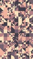 A pink and beige background with geometric shapes vector