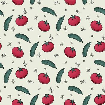 vegan seamless pattern vector