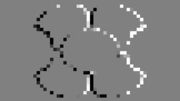 Grey color pixel moving Abstract squares background. retro style. video