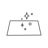 Clean surface icon, Easy to clean, Thin line symbol on white background - Editable stroke. vector