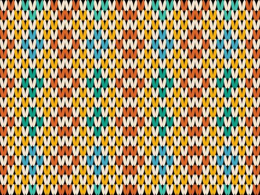 Colorful seamless knitting pattern. Design for capet, wrapping, clothing, knitting, Ikkat, ikat, fabric.