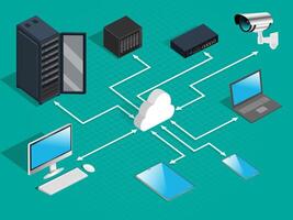 Computer network Internet concept. vector