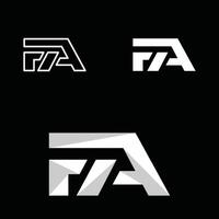 Set Collection Initial FA Modern Monogram Business Icon Creative Design Template Logo vector