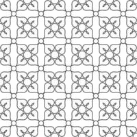 Seamless floral pattern consisting of black lines of heart shapes and circles on a white background. Suitable for graphic design, textiles, prints, wallpapers, backgrounds, etc. vector