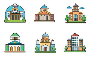 Monuments in Time A Journey Through Architecture vector