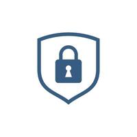 Padlock Secure Shield Icon Template vector