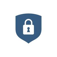 Protect Keyhole Padlock Shield Icon Template vector