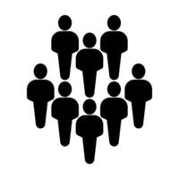 crowd concept line icon. Simple element illustration. crowd concept outline symbol design. vector