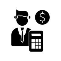 accountant concept line icon. Simple element illustration. accountant outline symbol design. vector