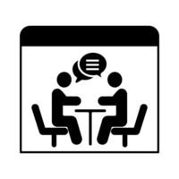 meeting room concept line icon. Simple element illustration. meeting room concept outline symbol design. vector