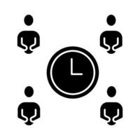 meeting time concept line icon. Simple element illustration. meeting time concept outline symbol design. vector