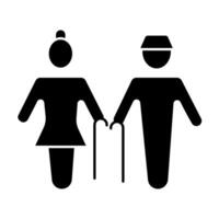 senior concept line icon. Simple element illustration. senior concept outline symbol design. vector
