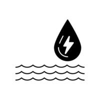 hydro power concept line icon. Simple element illustration. hydro power concept outline symbol design. vector