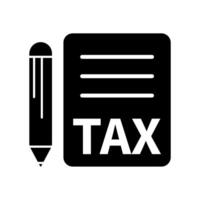 tax return concept line icon. Simple element illustration. tax return outline symbol design. vector