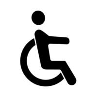 disabled concept line icon. Simple element illustration. disabled concept outline symbol design. vector