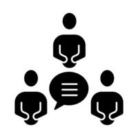 group talk concept line icon. Simple element illustration. group talk concept outline symbol design. vector