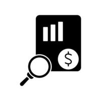 financial audit concept line icon. Simple element illustration. financial audit outline symbol design. vector