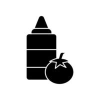 ketchup concept line icon. Simple element illustration. ketchup concept outline symbol design. vector