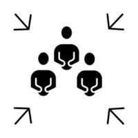 meeting point concept line icon. Simple element illustration. meeting point concept outline symbol design. vector
