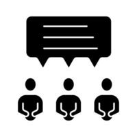 discussion concept line icon. Simple element illustration. discussion concept outline symbol design. vector
