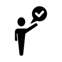 accept concept line icon. Simple element illustration. accept concept outline symbol design. vector