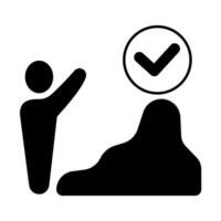 achieved concept line icon. Simple element illustration. achieved concept outline symbol design. vector