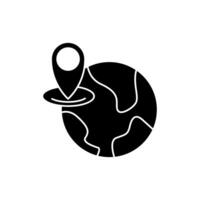 world map concept line icon. Simple element illustration. world map concept outline symbol design. vector