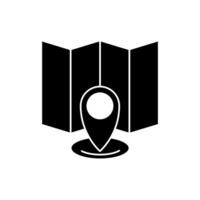 map concept line icon. Simple element illustration. map concept outline symbol design. vector