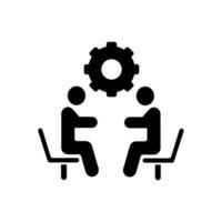 collaboration concept line icon. Simple element illustration. collaboration concept outline symbol design. vector