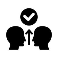 consent concept line icon. Simple element illustration. consent concept outline symbol design. vector