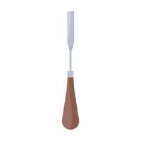 Palette knife icon isolated on white background. Painting tool for spreading material and applying paint to canvas vector