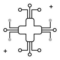 Digital Health and AI Technology Icon Design, AI technology, healthcare innovation, artificial intelligence, medical AI vector