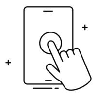 Mobile User Interface Interaction Icon Design, user interface, smartphone, touch screen, communication, app navigation, vector