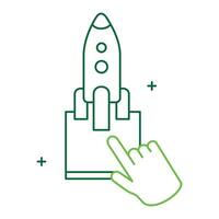 System Launch and Command Execution Icon Design, launch command, terminal, computer commands, software startup, coding vector