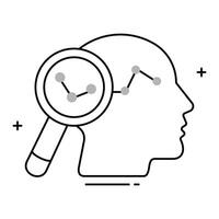 Behavioral Analytics and Tracking Icon Design, behavior tracking, behavior analysis, human behavior, data analytics, psychology vector