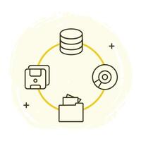 Big Data Variety Icon Design, data formats, data sets, diverse data, analytics, digital information vector