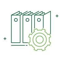 Smart Office and Workflow Automation Icon Design, office automation, business tools, office technology, automated systems vector