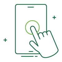 Smartphone Touch Interaction Icon Design, mobile devices, app navigation, mobile control, finger gestures vector