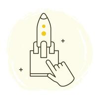 Command Line Launch Icon Design, system startup, terminal command, software launch, computer commands vector