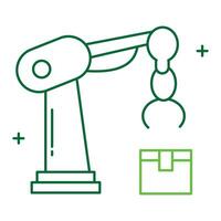Industrial Articulated Robot Icon Design, articulated robot, robotic arm, automation technology, factory robots, manufacturing automation vector