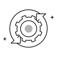 Reverse Engineering Methodology Icon Design, system breakdown, software analysis, technology, product disassembly vector