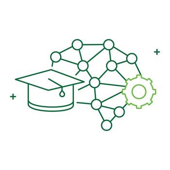 ai y profundo aprendizaje tecnología icono diseño, datos análisis, inteligente algoritmos, cognitivo informática, profundo redes vector