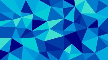 A Low Poly Geometric Mosaic Background in Blue and Teal vector